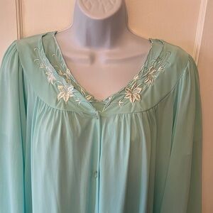 NWT Miss Elaine Robe & Nightgown Set #2 Womens Large Green Silky Smooth Classics